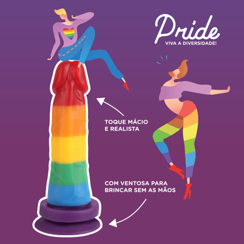 Foto do produto Pênis Pride Diversidade 15x4cm