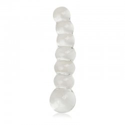 Bubbles - Dildo de Vidro Ondulado Transparente