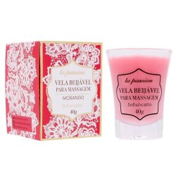 Vela de Massagem Beijável - Morango