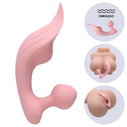 Angel - Vibrador p/ Calcinha com Dupla Estimulação c/ Controle
