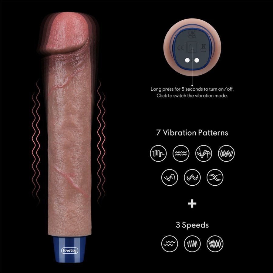 Foto do produto Pênis com Vibro em Silicone Platinum  22,5 x 4cm