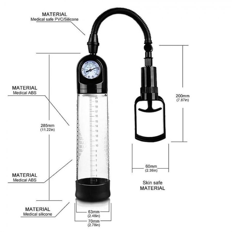 Foto do produto Bomba Peniana Manual com Manômetro