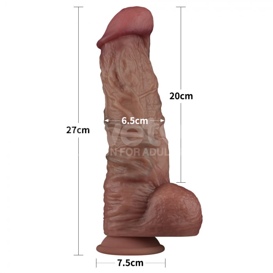 Foto do produto Pênis Ultra Real em Silicone Platinum 27 x 6,5 cm