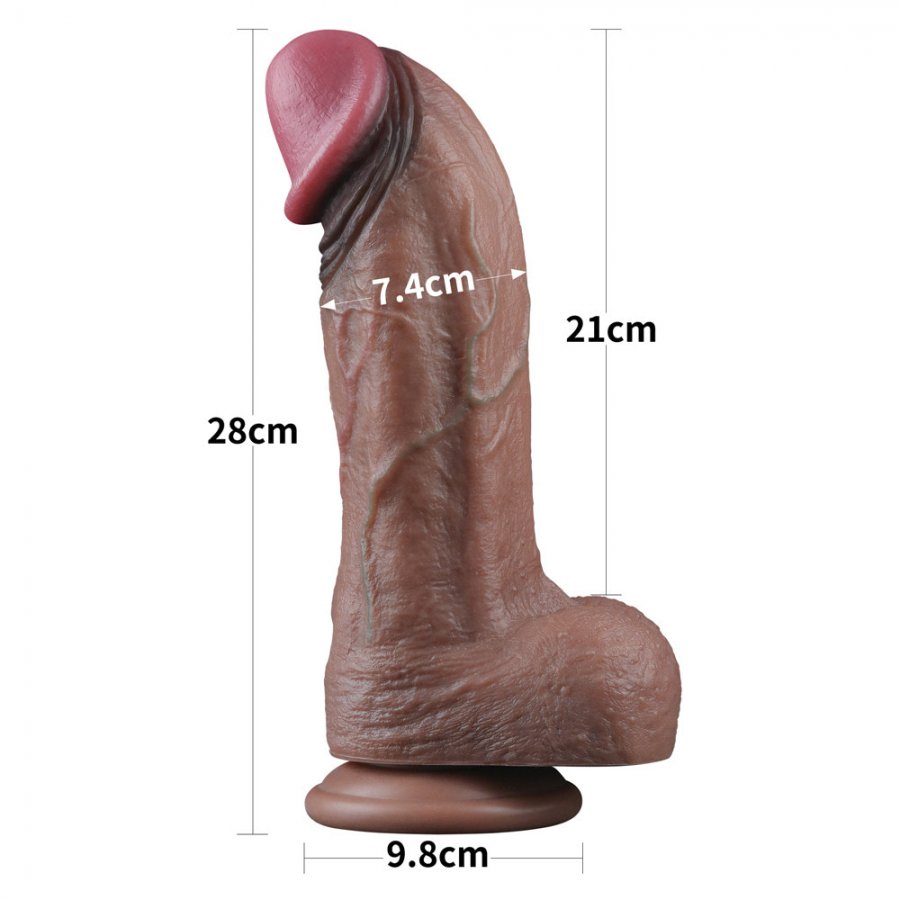 Foto do produto Pênis Ultra Real em Silicone Platinum 28 x 7,4cm