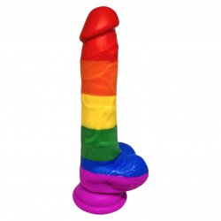 Dildo Arco Íris em Silicone 20x4cm