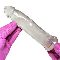 Pênis Adorável em Silicone Transparente 19x4,5cm