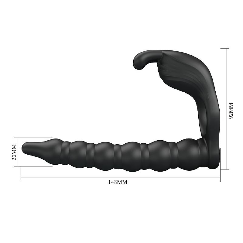 Foto do produto Anel Peniano Recarregável com Plug Anal