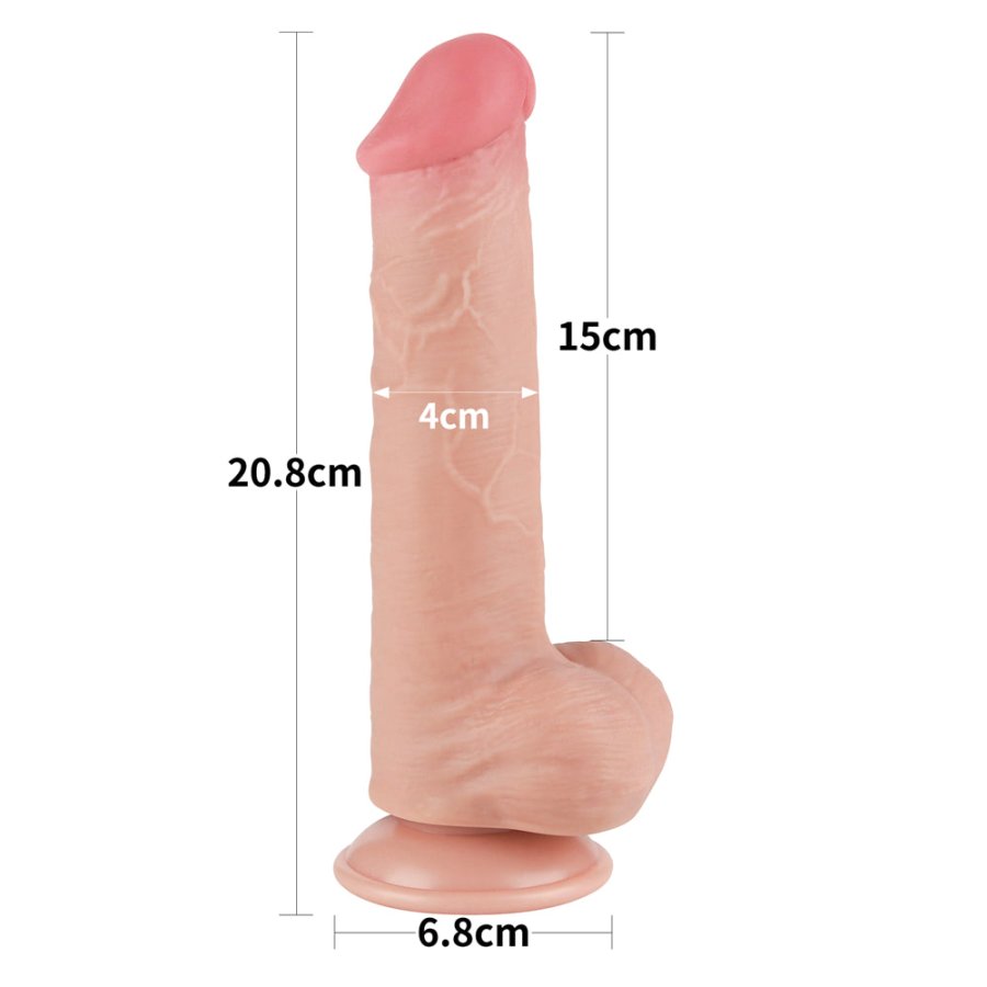 Foto do produto Peter - Pênis Dupla Camada 18 x 4,5cm (Bege)