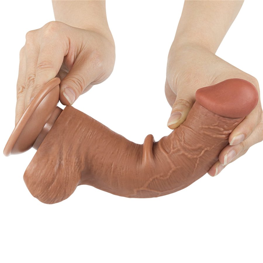 Foto do produto Peter - Pênis Dupla Camada 18 x 4,5cm (Marrom)