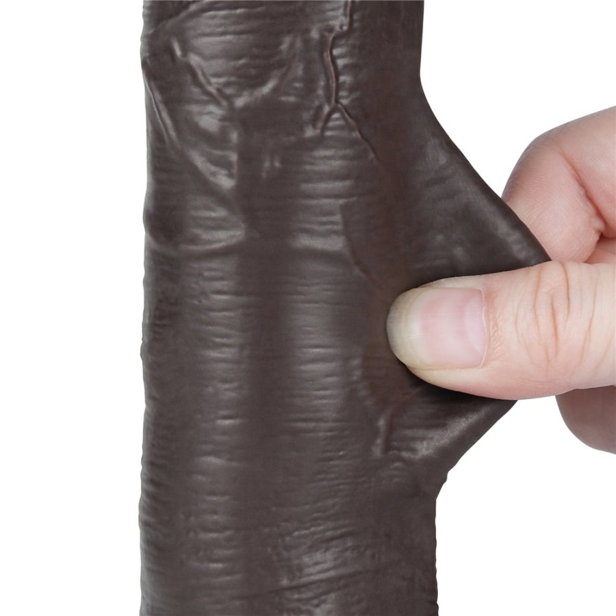 Foto do produto Peter - Pênis Dupla Camada 18 x 4,5cm (Chocolate)