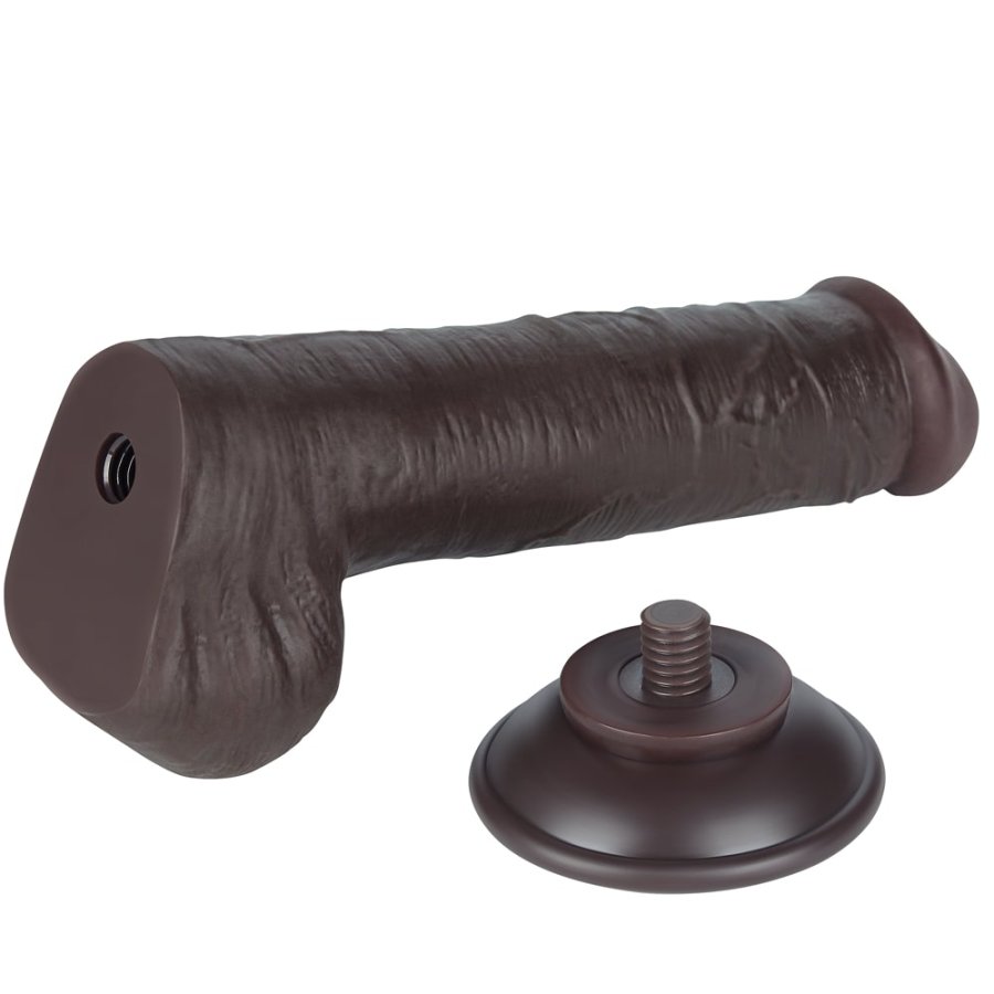 Foto do produto Peter - Pênis Dupla Camada 18 x 4,5cm (Chocolate)