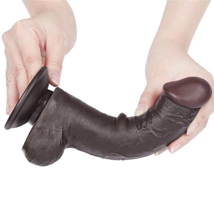 Foto do produto Peter - Pênis Dupla Camada 18 x 4,5cm (Chocolate)