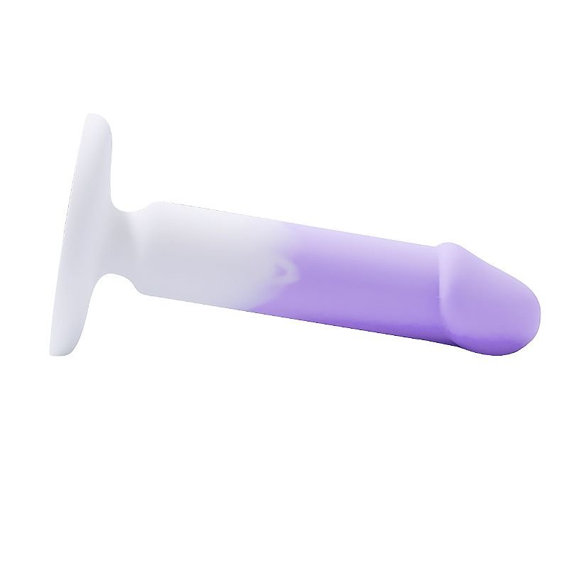 Foto do produto Plug Anal em Silicone - Lilás e Branco