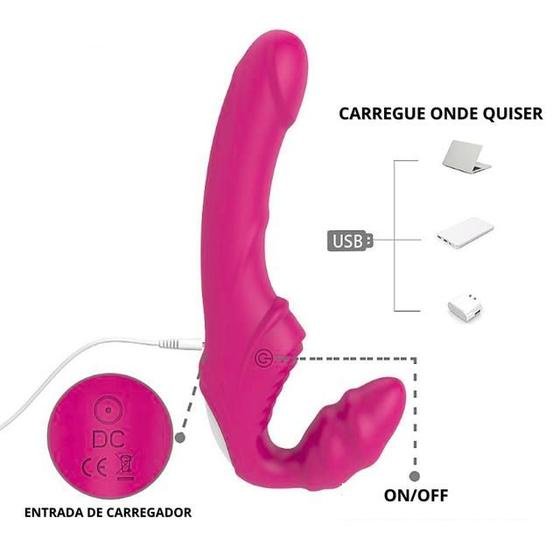 Foto do produto Dildo Strapless Grande Recarregável - 9 Modos