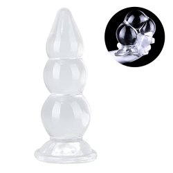 Plug Gigante em Silicone Transparente 20 x 8cm
