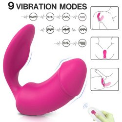 Vibrador p/ Calcinha com Mini Pênis e Controle Remoto