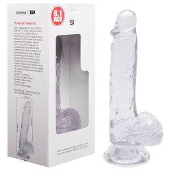 Pênis em Silicone Transparente 18 x 3,8cm