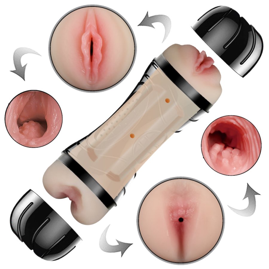 Foto do produto Masturbador Discreto Duplo Ânus e Vagina