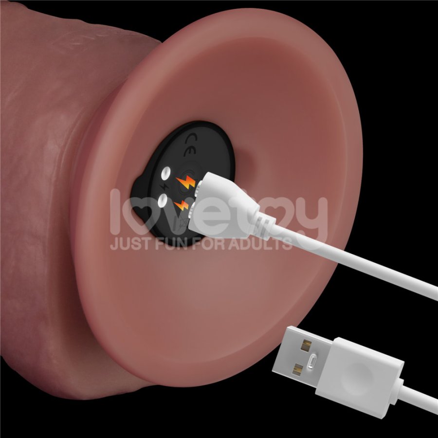 Foto do produto Pênis Dupla Densidade com Vibro e Ventosa 20x4,5cm - Recarregável