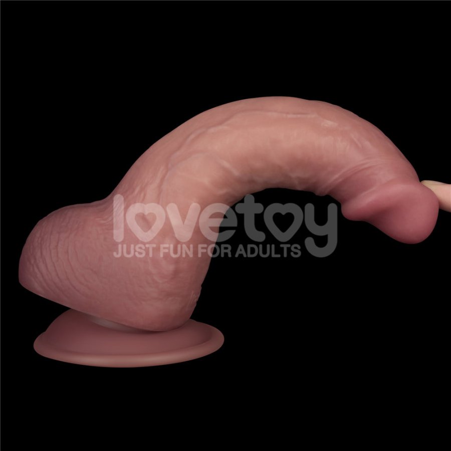 Foto do produto Pênis Dupla Densidade com Vibro e Ventosa 20x4,5cm - Recarregável