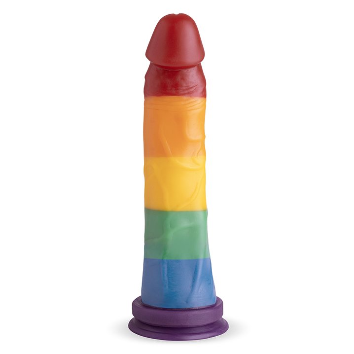 Foto do produto Kit Pride: Pênis 20 x 4,5cm + Lubrificante Semen Vanilla 100g