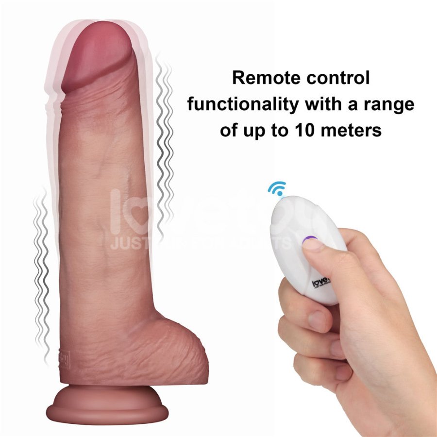 Foto do produto Pênis Dupla Camada em Silicone HD com Vibração 19 x 4,5cm