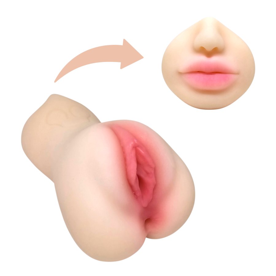 Foto do produto ISA: Masturbador Masculino Triplo (Bege)