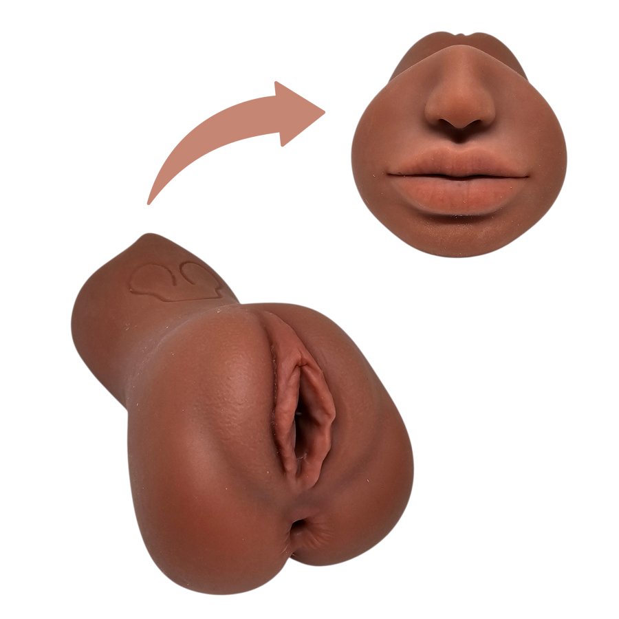 Foto do produto ISA: Masturbador Masculino Triplo (Marrom)