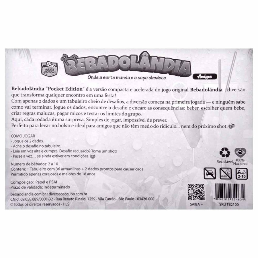 Foto do produto Bebadolândia: Jogo de Tabuleiro para Beber
