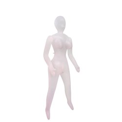 Boneca Inflável Translúcida com 2 Orifícios