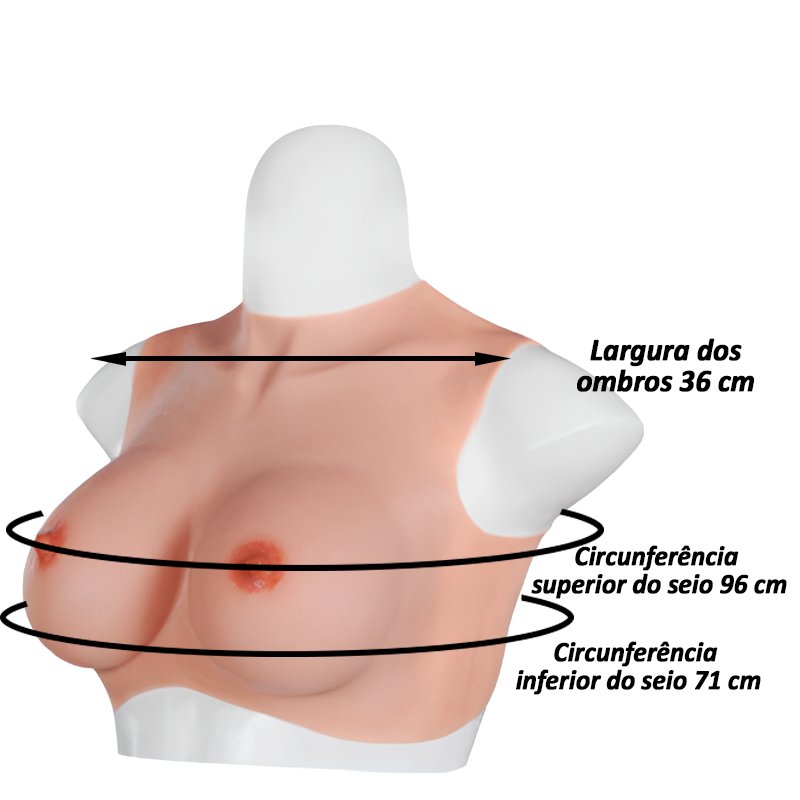 Foto do produto Top Seios Realistas com Preenchimento em Gel de Silicone Líquido