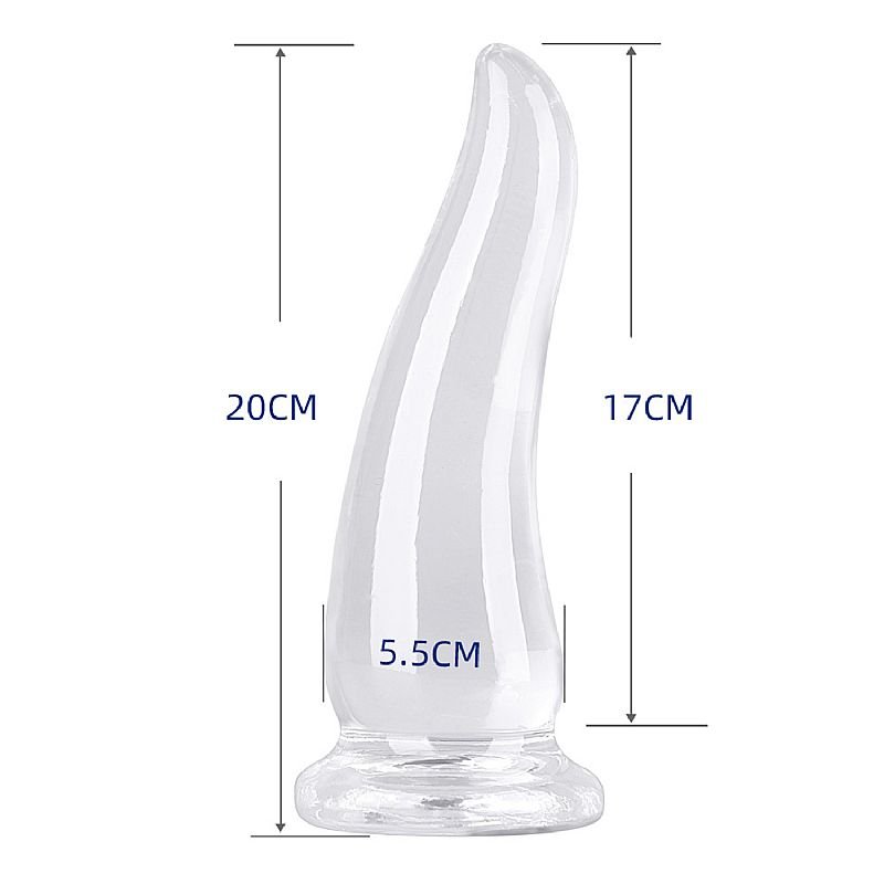 Foto do produto Dildo Plug Gradual Transparente 18 x 2-5cm