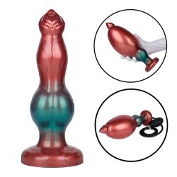 Dildo Monster Dog Escalonado e Inflável - 18cm